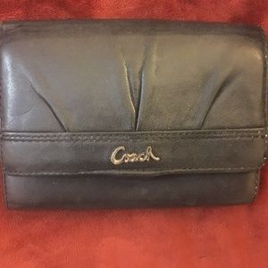 Black leather Coach wallet